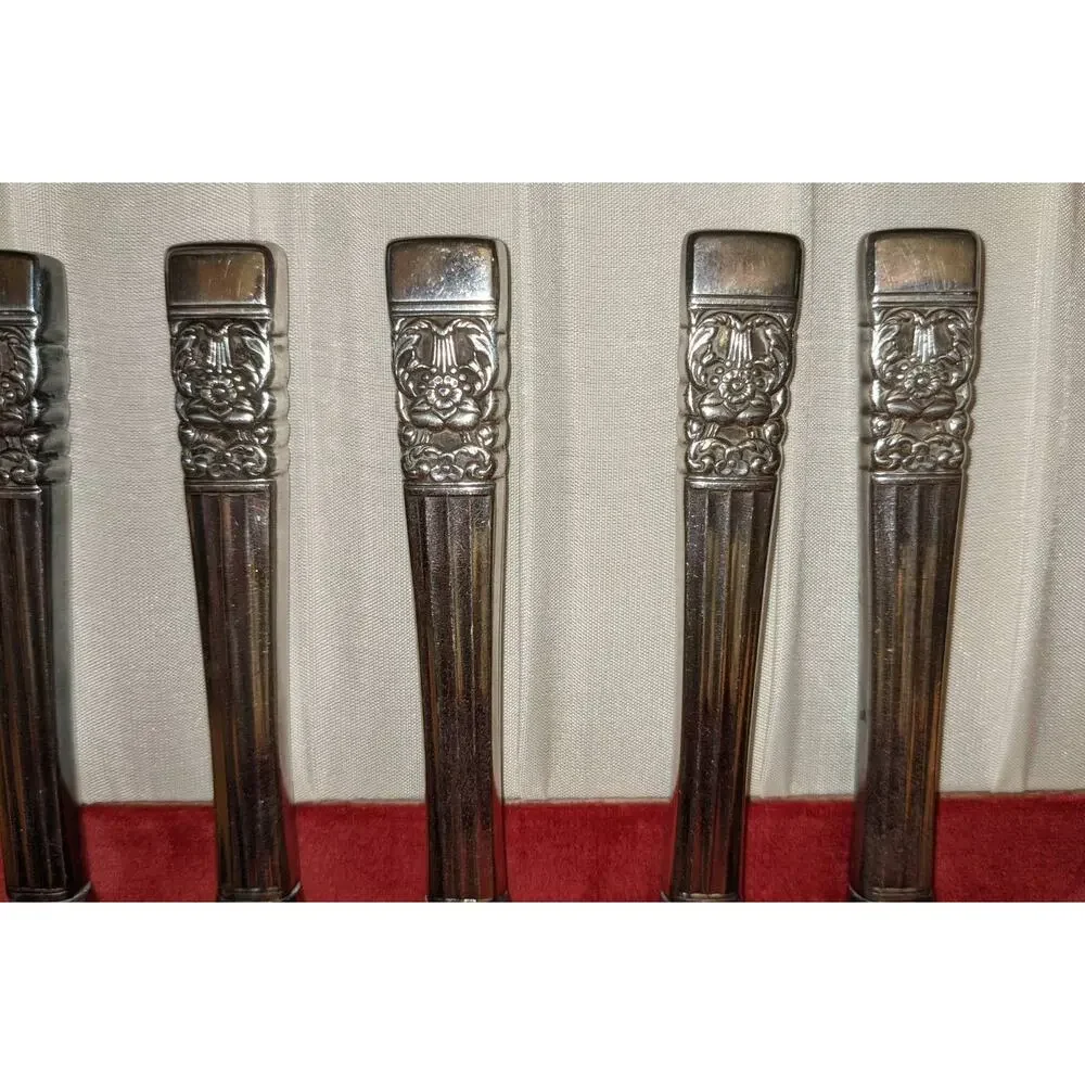 Community Vintage Incomplete Coronation Flatware Set Red Protective Lined Box